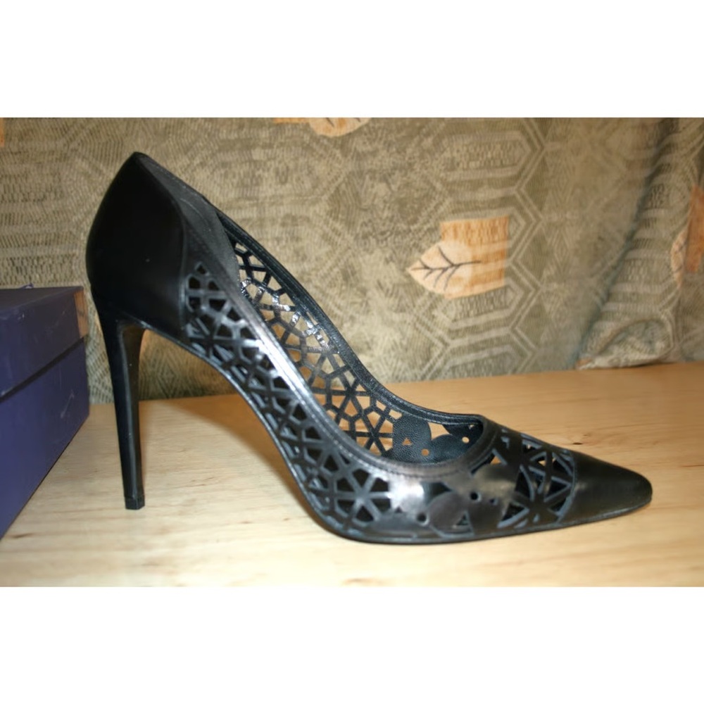 Stuart Weitzman Black Geometric Heels